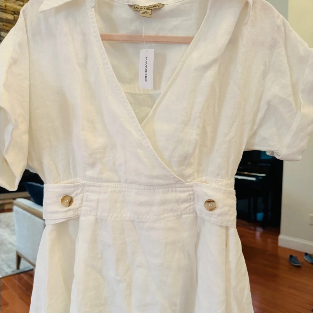 Banana Republic White Midi Dress - Picture 6 of 6